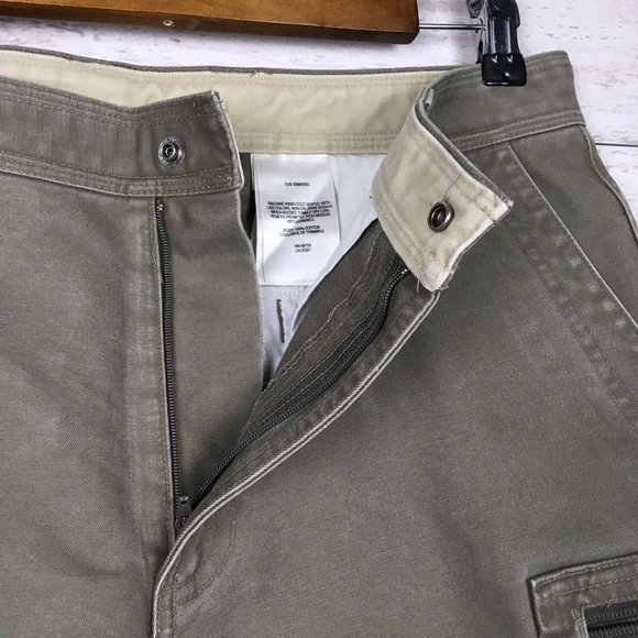 Columbia Cargo Shorts Mens 32 ins 9 Thick and Durable Zipper Pocket Trail Cotton - Picture 6 of 9